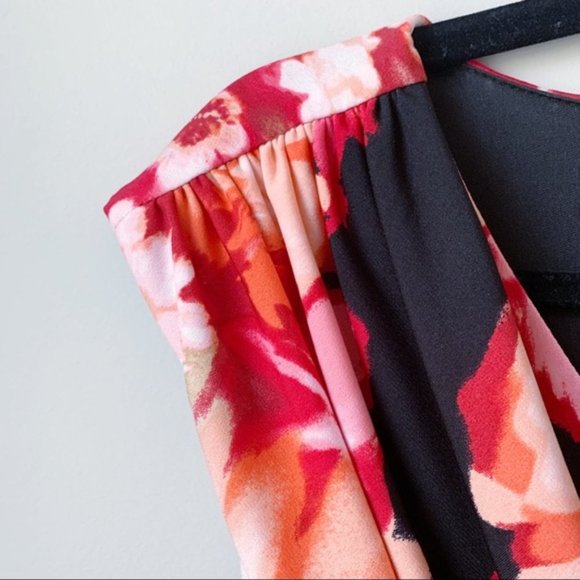 Ricki's Pink and Black Floral Dress Sz M - Picture 4 of 5